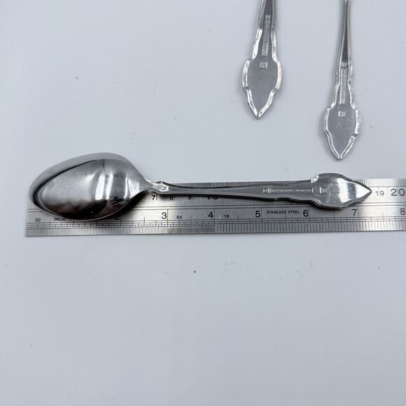 SILHOUETTE (2) Oval Soup Spoon & (1) Serving Fork Stainless IS International - Picture 4 of 5